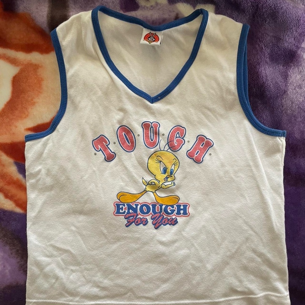 Vintage TOUGH looney tunes tweety bird tank